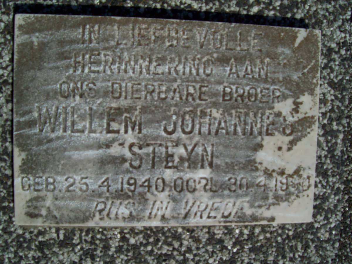 STEYN Willem Johannes 1940-19?0