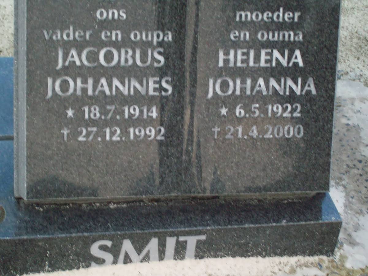 SMIT Jacobus Johannes 1914-1992 &amp; Helena Johanna 1922-2000