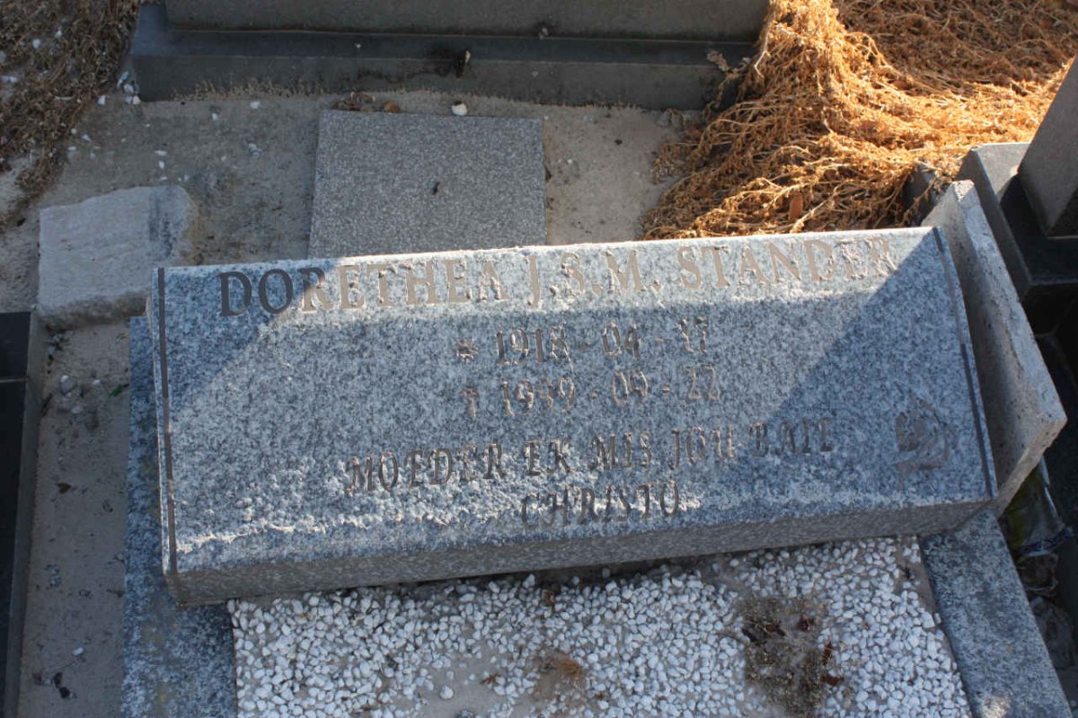 STANDER Dorethea J.S.M. 1918-1999