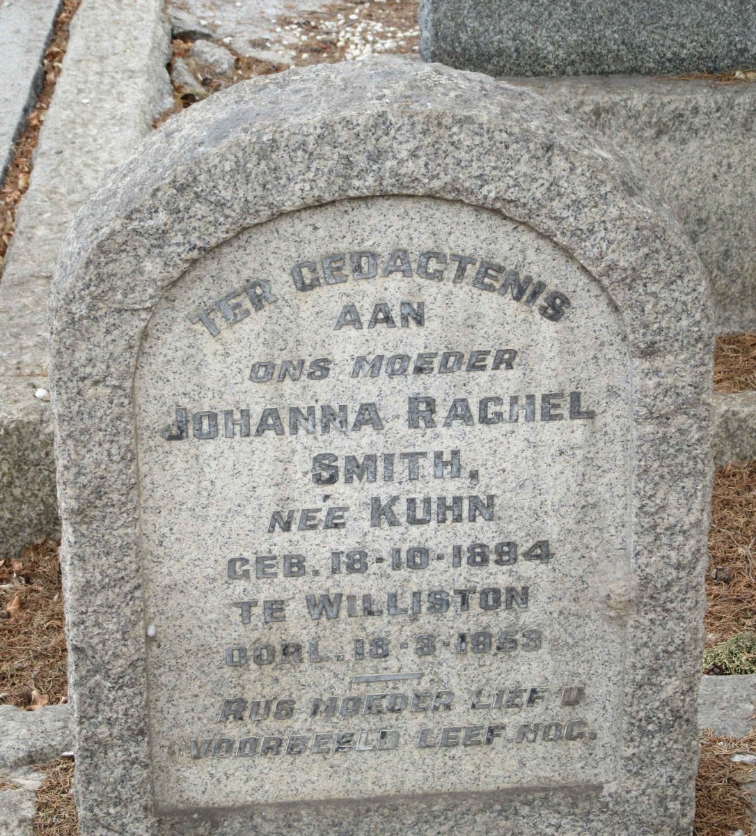 SMITH Johanna Rachel nee KUHN 1894-1959