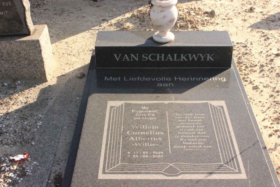 SCHALKWYK Willem Cornelius Albertus, van 1929-2002