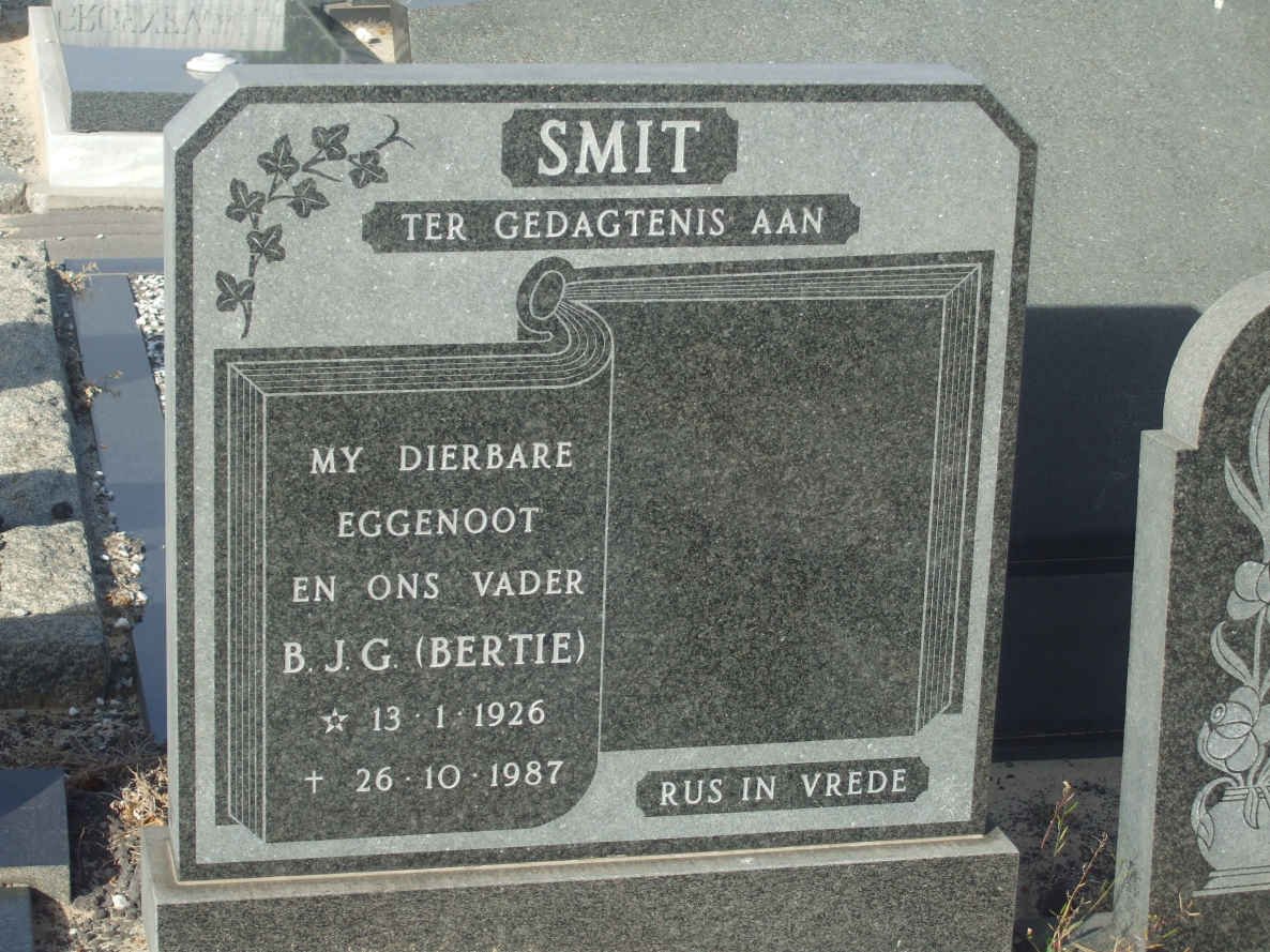 SMIT B.J.G. 1926-1987