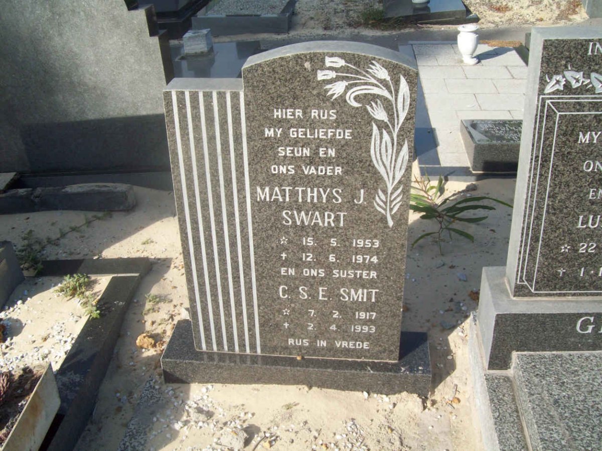 SWART Matthys J. 1953-1974 :: SMIT C.S.E. 1917-1993