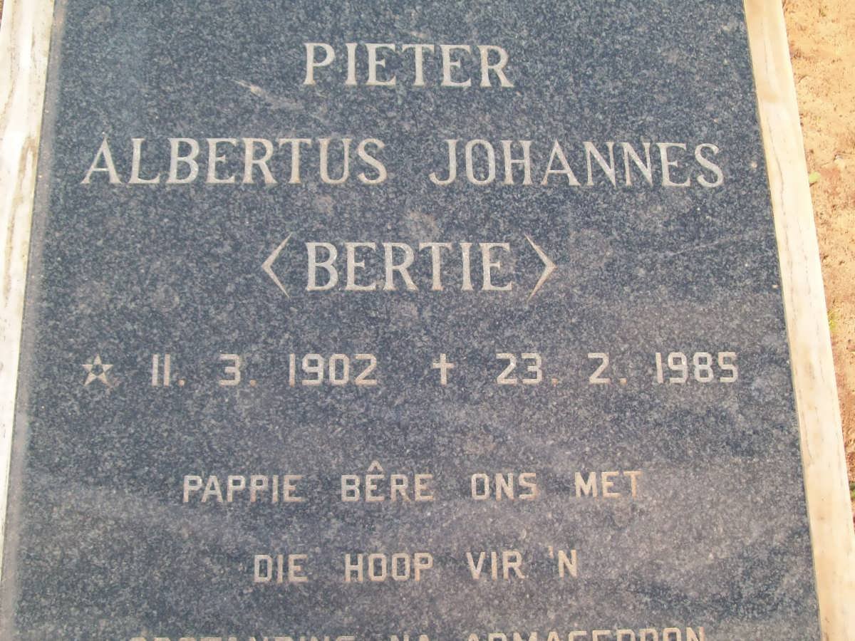 SPENGLER Pieter Albertus Johannes 1902-1985