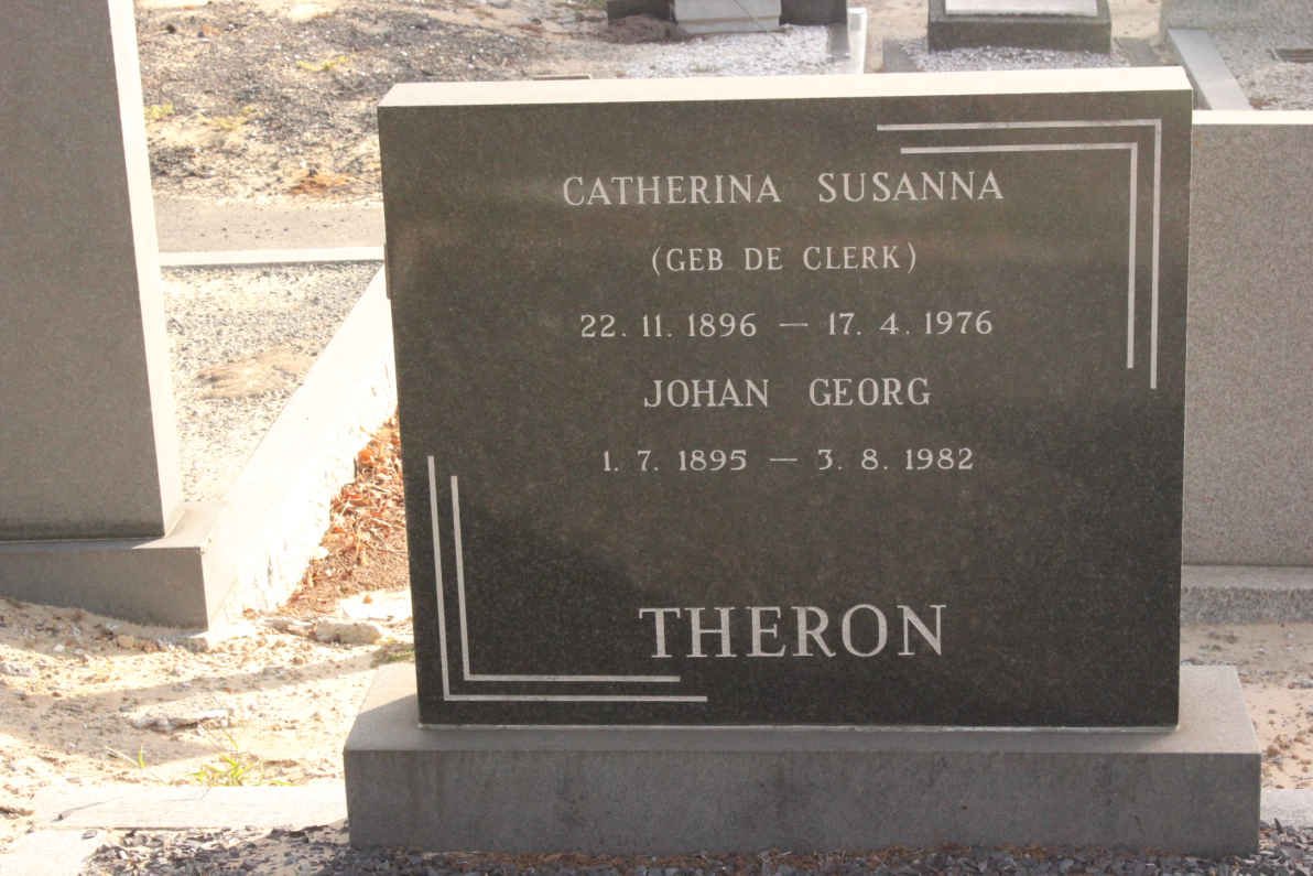 THERON Johan Georg 1895-1982 &amp; Catherina Susanna DE CLERK 1896-1976