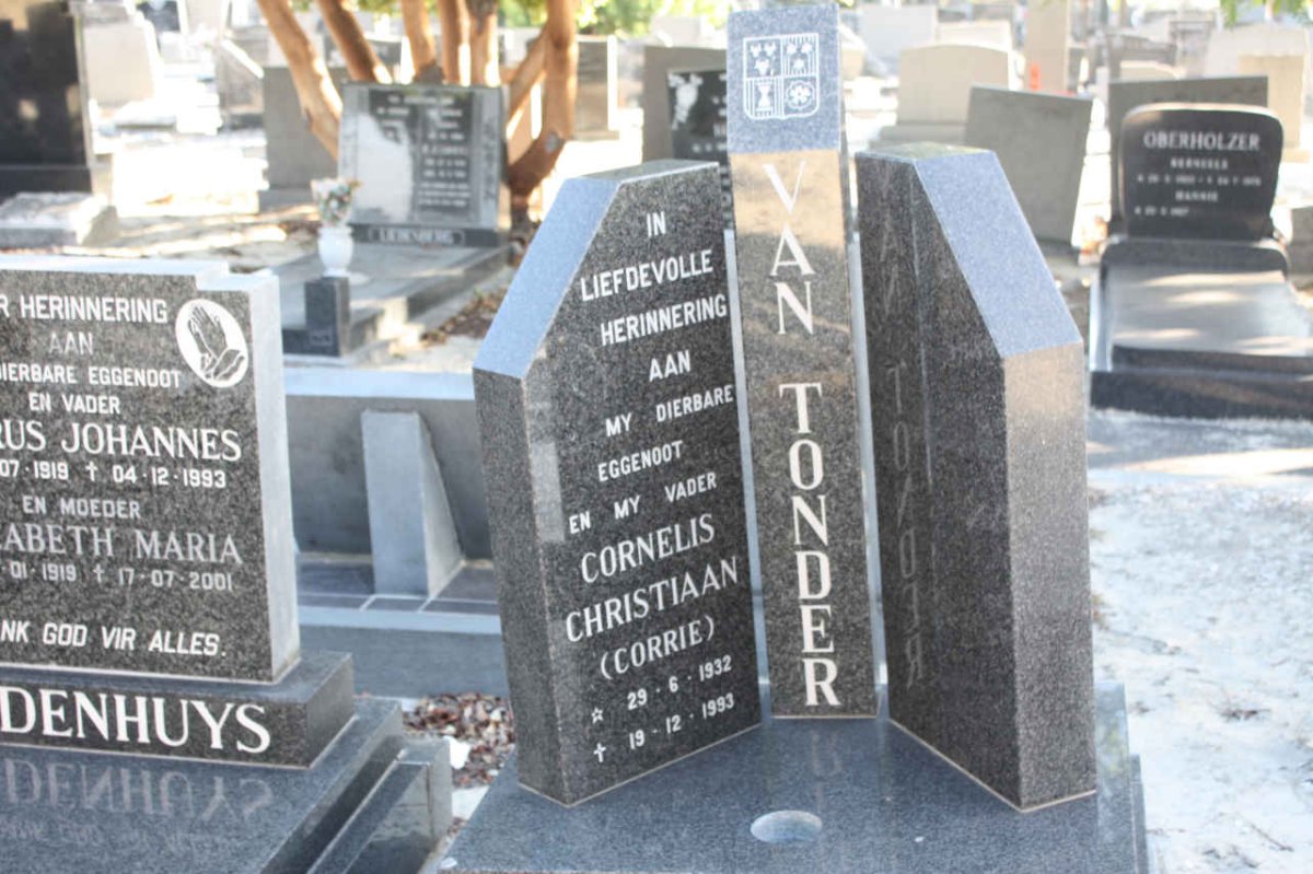 TONDER Cornelis Christiaan, van 1932-1993