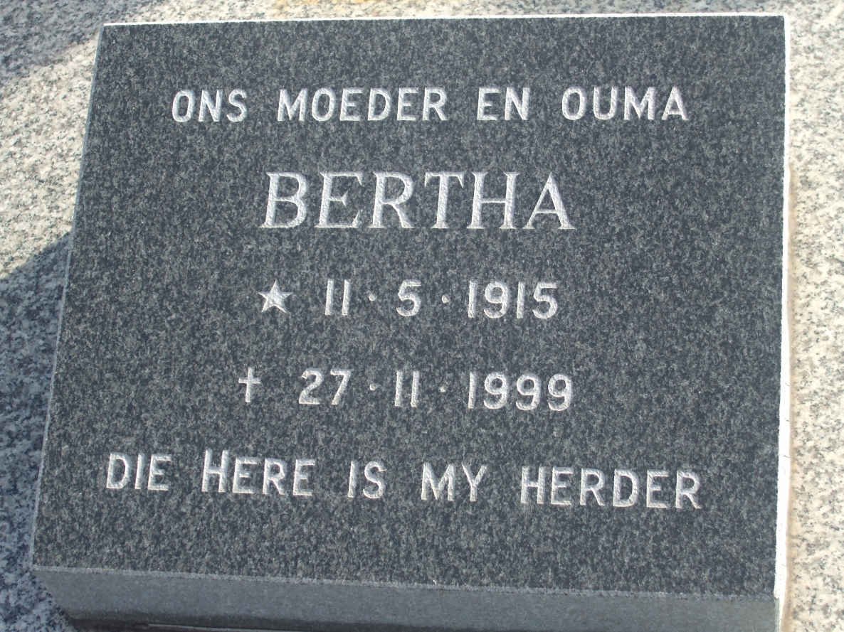 VISSER Bertha 1915-1999