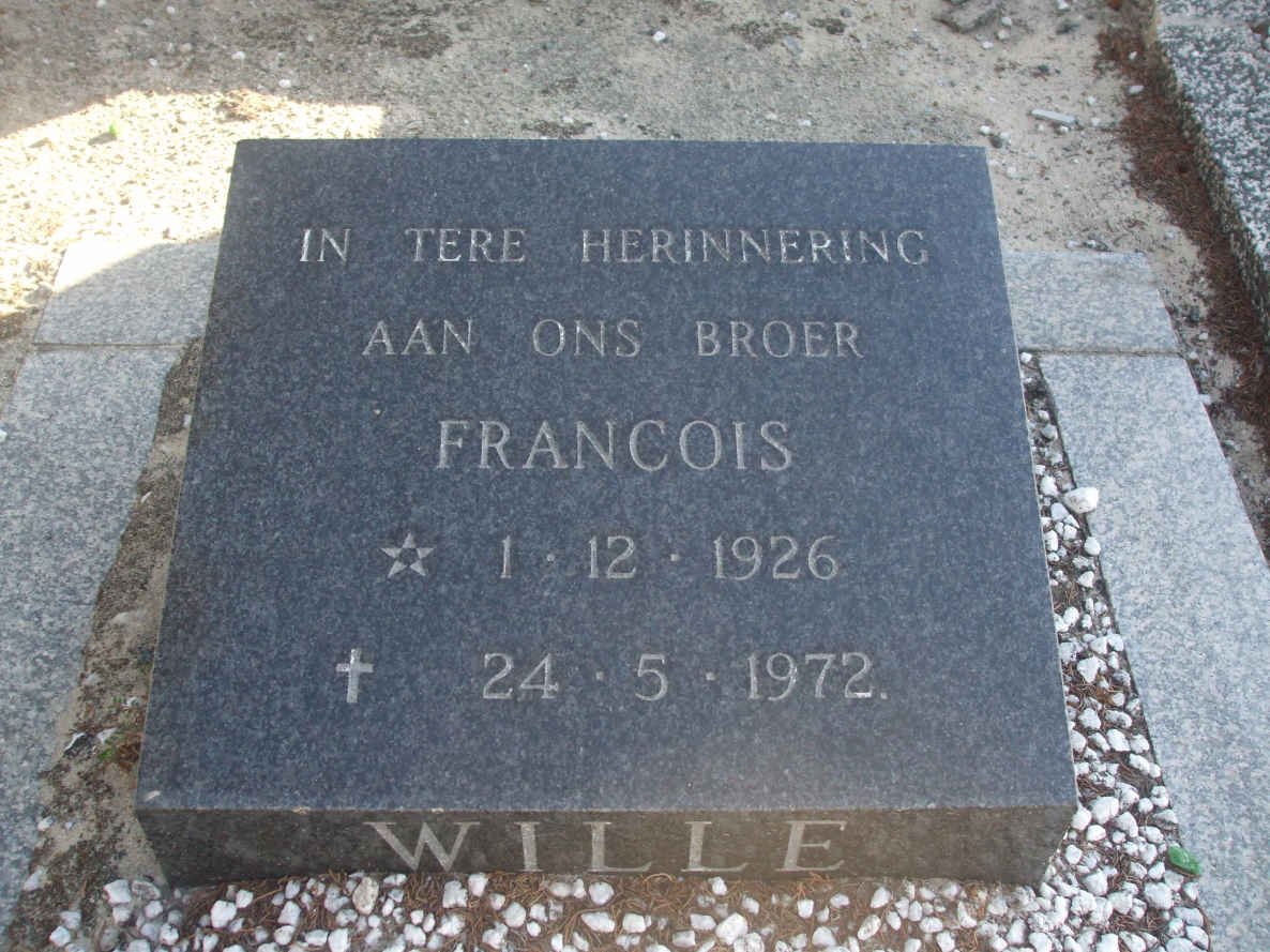 WILLE Francois 1926-1972