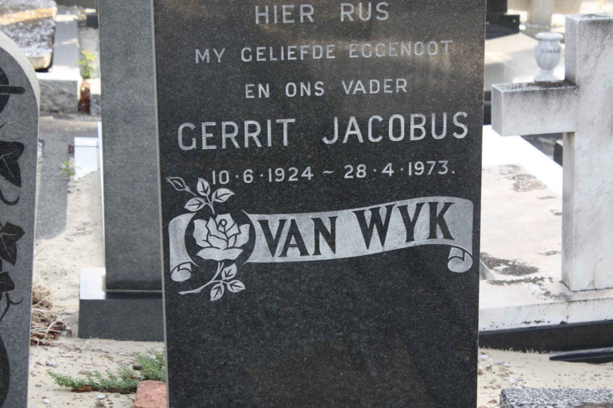 WYK Gerrit Jacobus, van 1924-1973