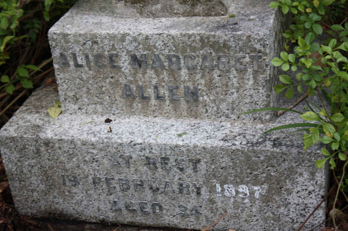 ALLEN Alice Margaret  -1897