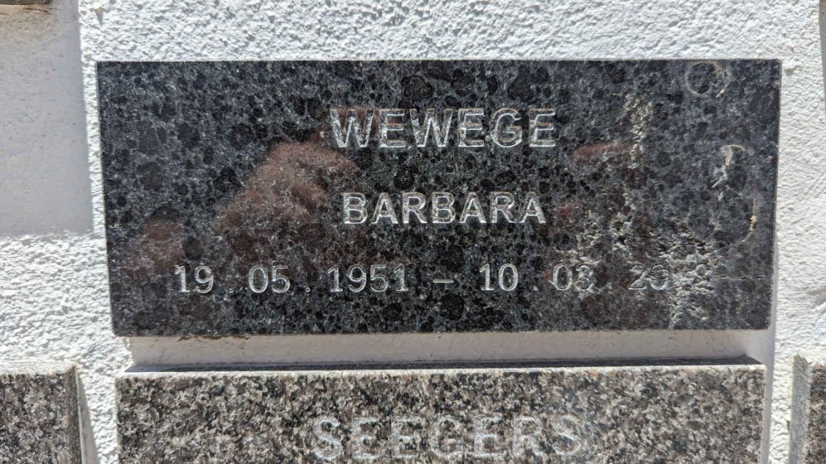 WEWEGE Barbara 1951-20??