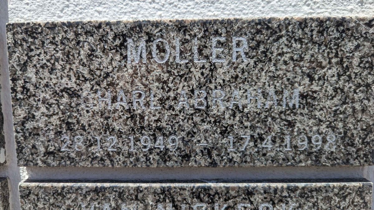 MOLLER Charl Abraham 1949-1998