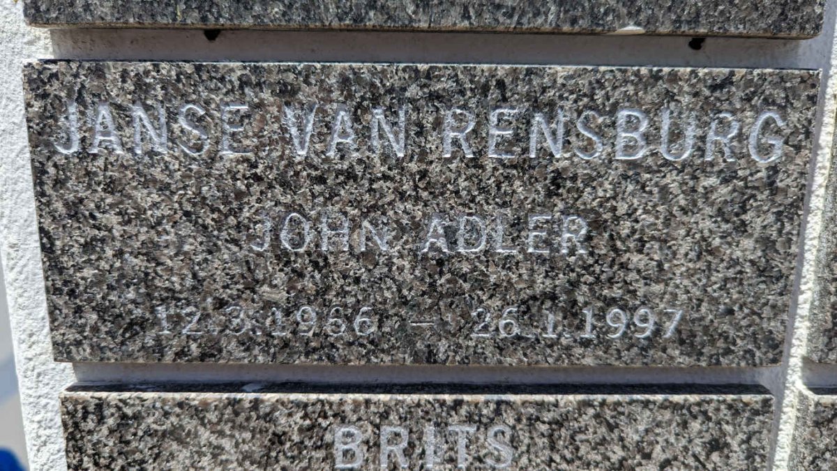 RENSBURG John Adler, Janse van 1966-1997