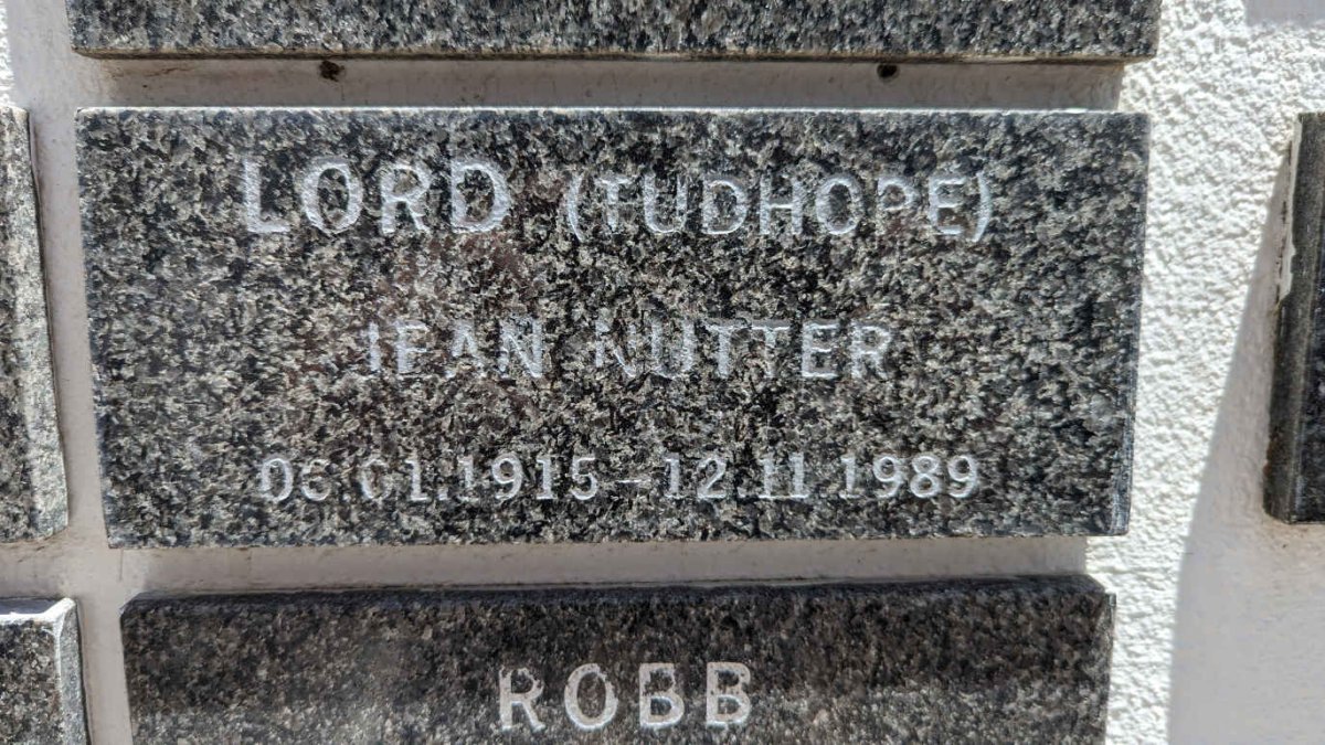 LORD Jean Nutter nee TUDHOPE 1915-1989