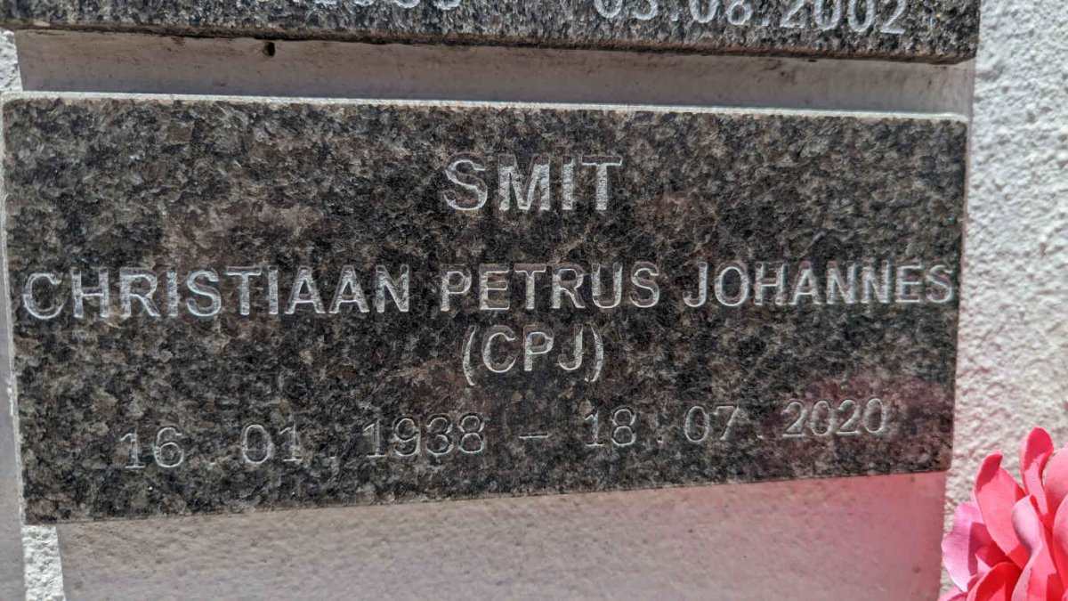 SMIT Christiaan Petrus Johannes C.P.J. 1938-2020