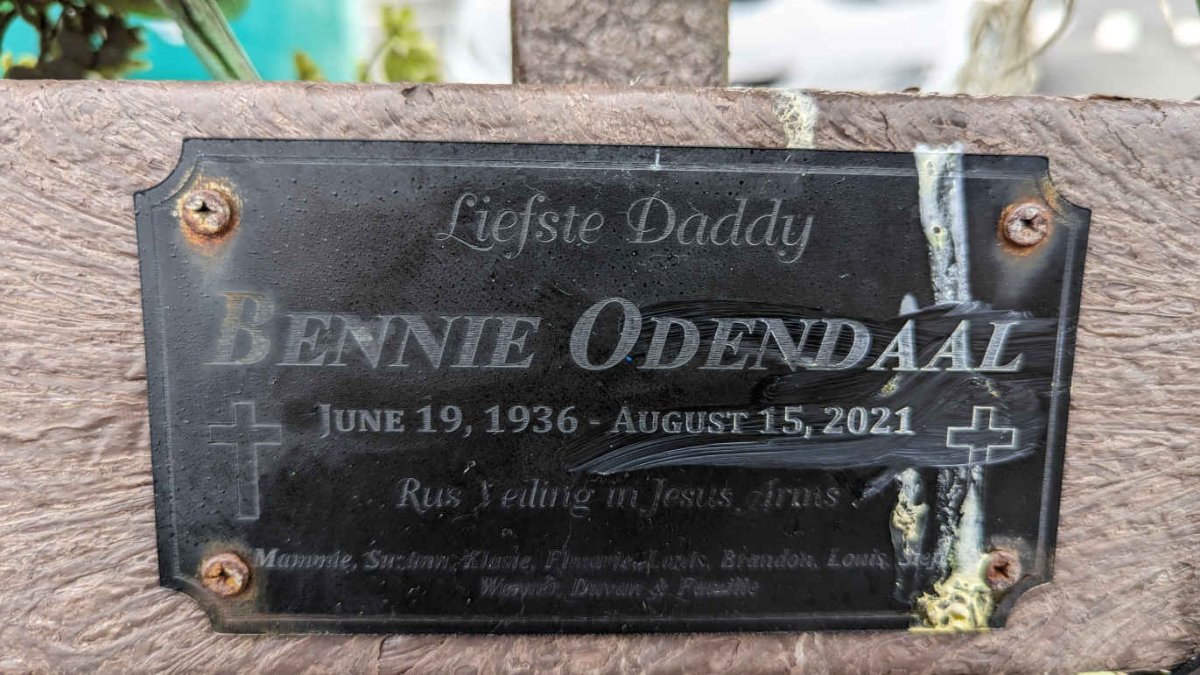 ODENDAAL Benny 1936-2021