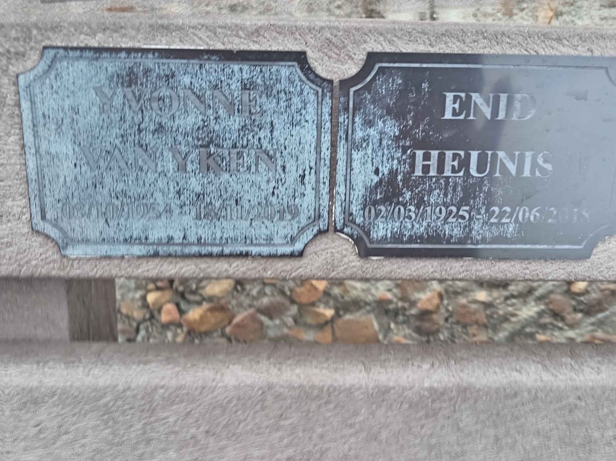 YKEN Yvonne, van 1954-2019 :: HEUNIS Enid 1925-2018