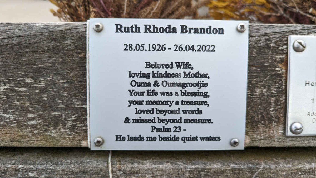 BRANDON Ruth Rhoda 1926-2022