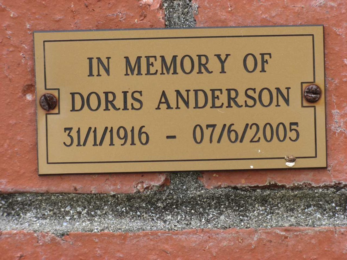 ANDERSON Doris 1916-2005