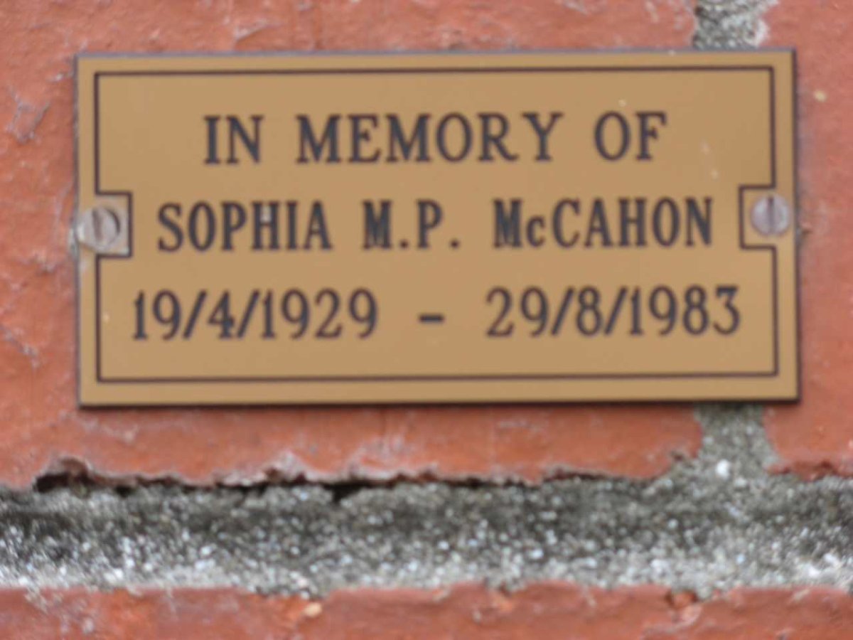 McCAHON Sophia M.P. 1929-1983