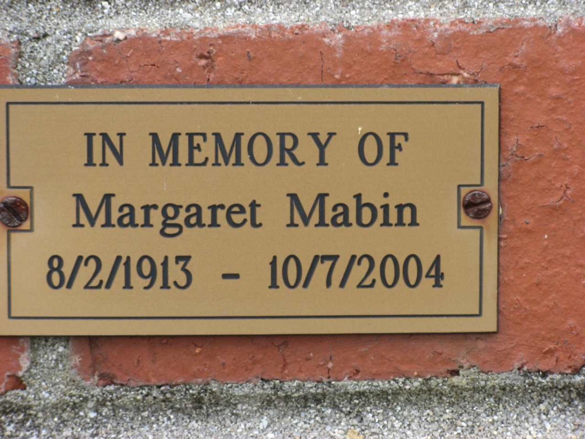 MABIN Margaret 1913-2004
