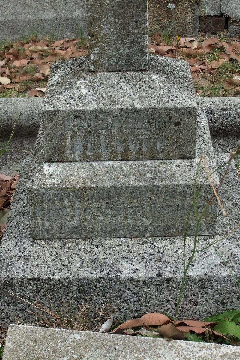ALLSOP Elizabeth 1804-1891