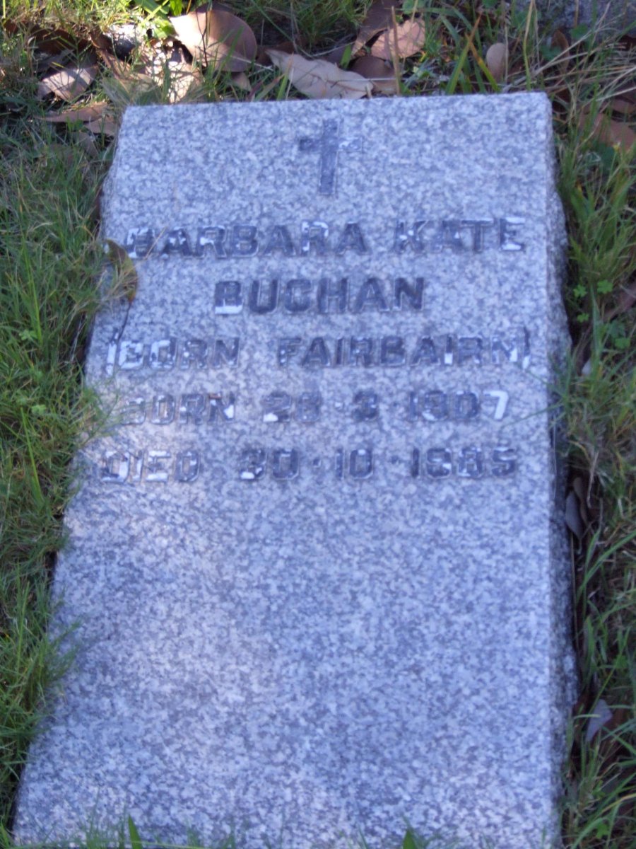 BUCHAN Barbara Kate nee FAIRBAIRN 1907-19?5