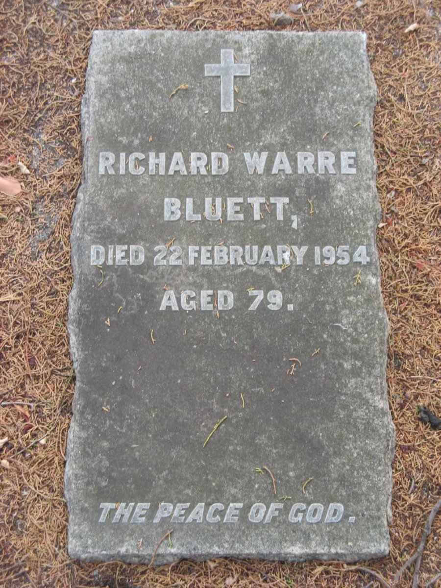 BLUETT Richard Warre  -1954