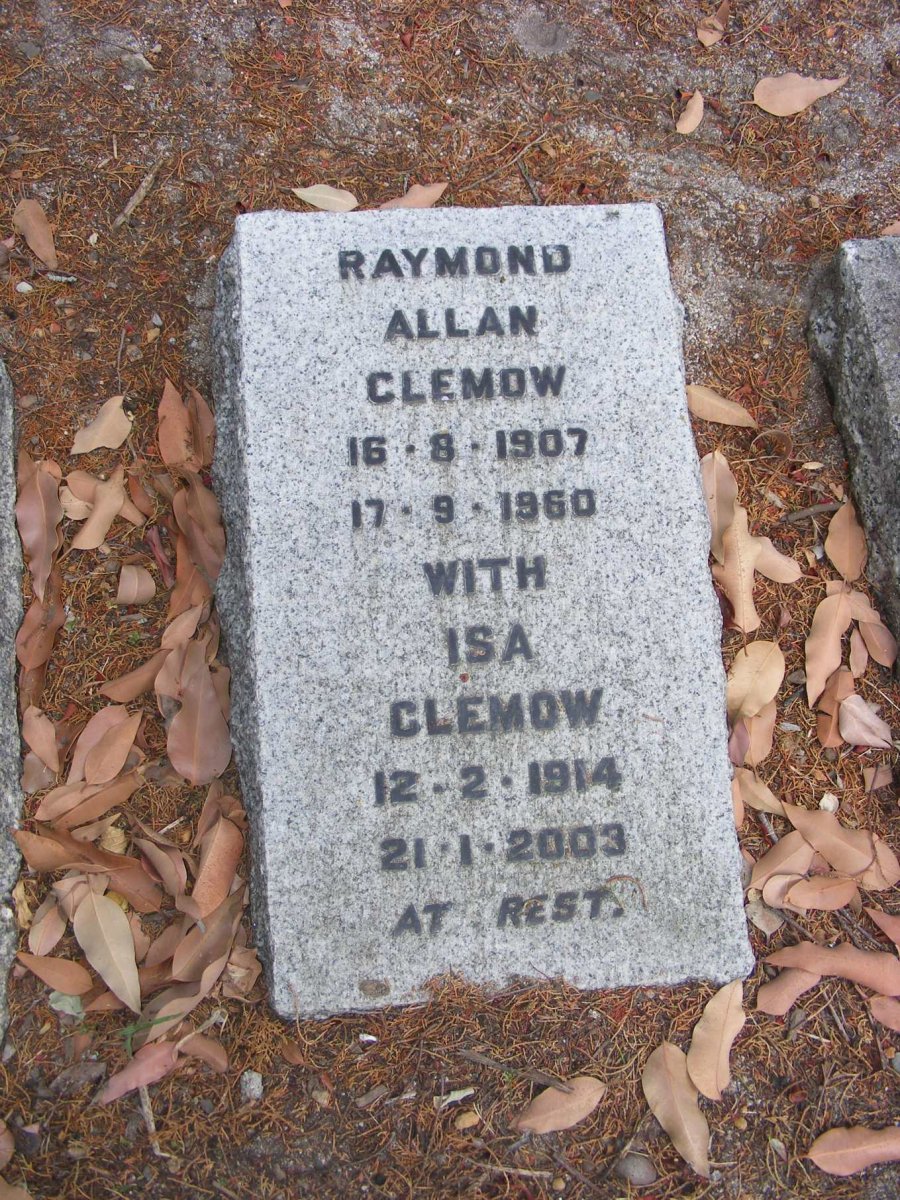 CLEMOW Raymond Allan 1907-1960 :: CLEMOW Isa 1914-2003