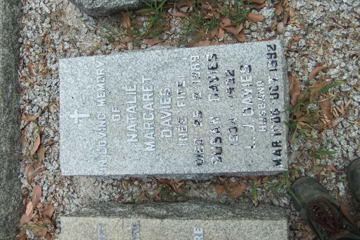 DAVIES L.J. 1906-1992 &amp; Natalie Margaret nee FIFE -1989 :: DAVIES Susan 1934-1992