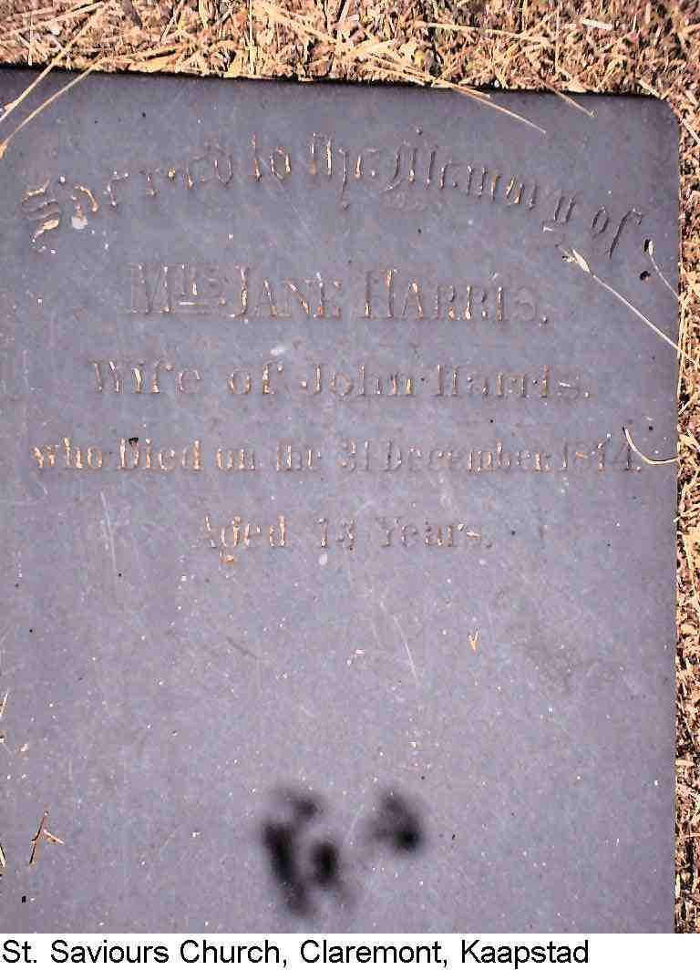 HARRIS Jane 1861-1874