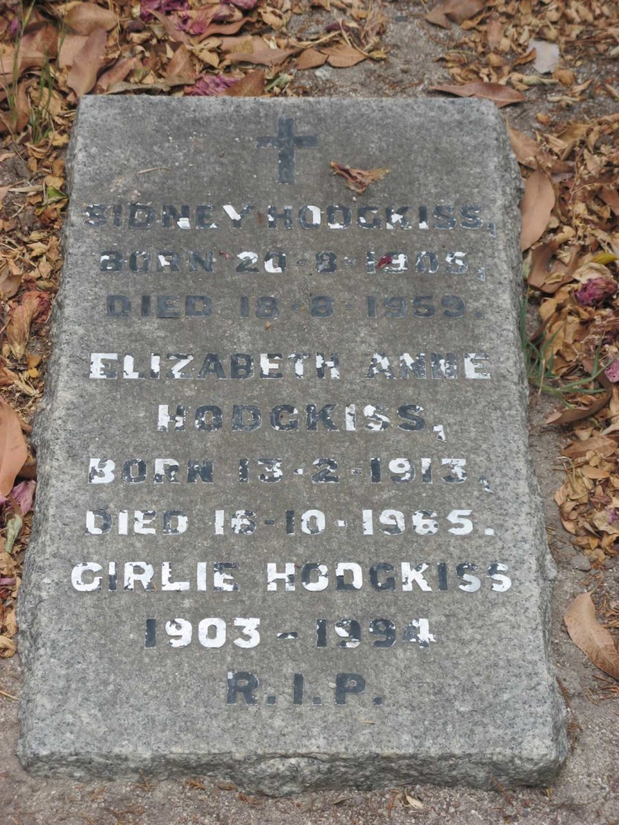 HODGKISS Sidney 1905-1959 :: HODGKISS Elizabeth Ann 1913-1965 :: HODGKISS Girlie 1903-1994
