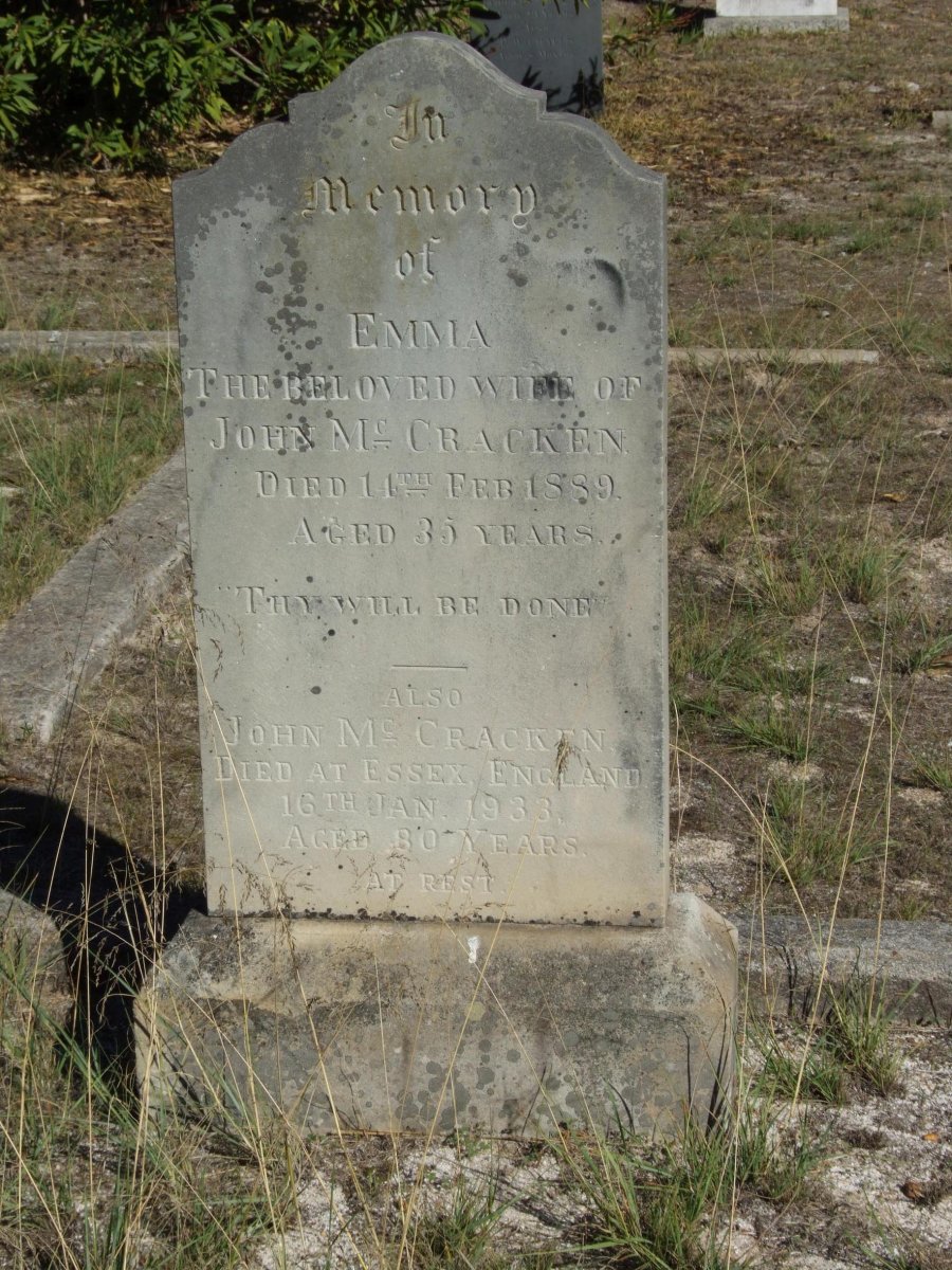 McCRACKEN John -1933 &amp; Emma -1889
