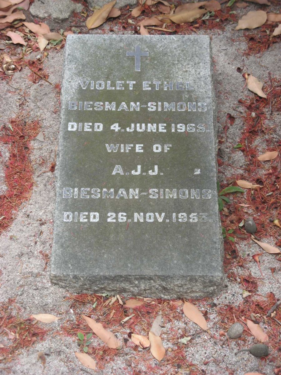 SIMONS A.J.J., BIESMAN -1953 &amp; Violet Ethel  -1965