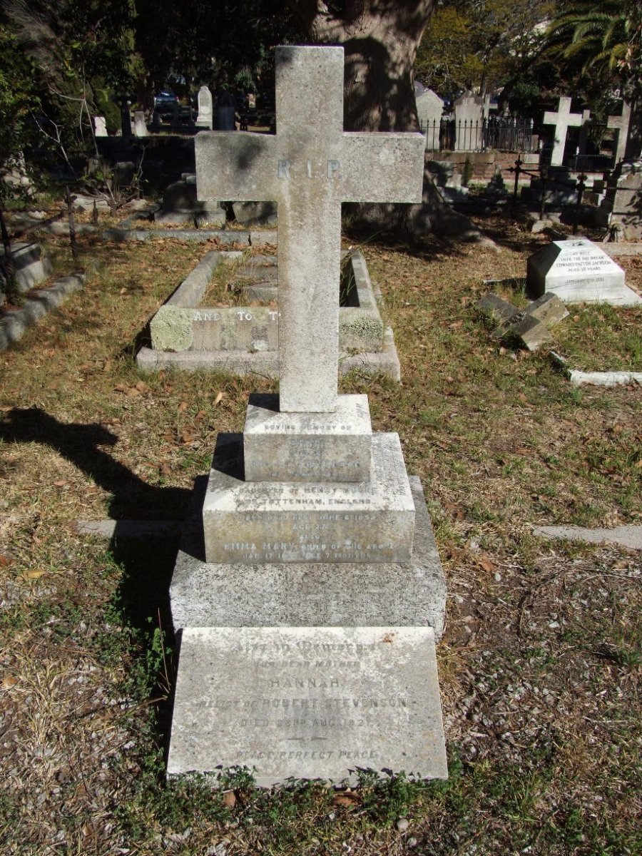 STEVENSON Emma nee MOORE -1892 :: STEVENSON Emma Mary -1893 ::  STEVENSON Hannah -1921