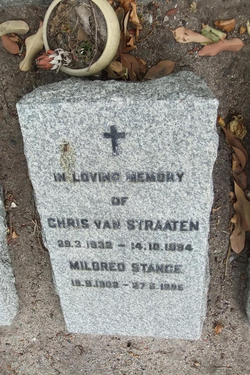 STRAATEN Chris, van 1932-1994 :: STANGE Mildred 1902-1995