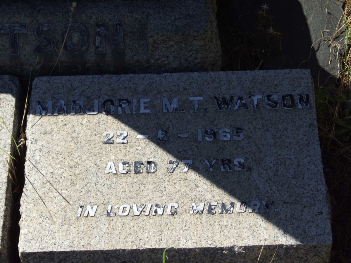 WATSON Marjorie M.T. -1965