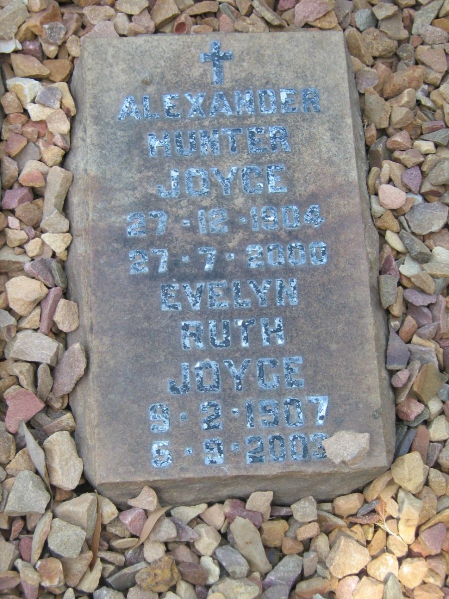 JOYCE Alexander Hunter 1904-2000 &amp; Evelyn Ruth 1907-2003