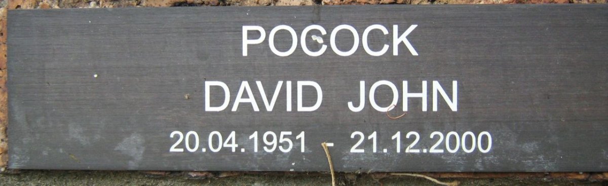 POCOCK David John 1951-2000
