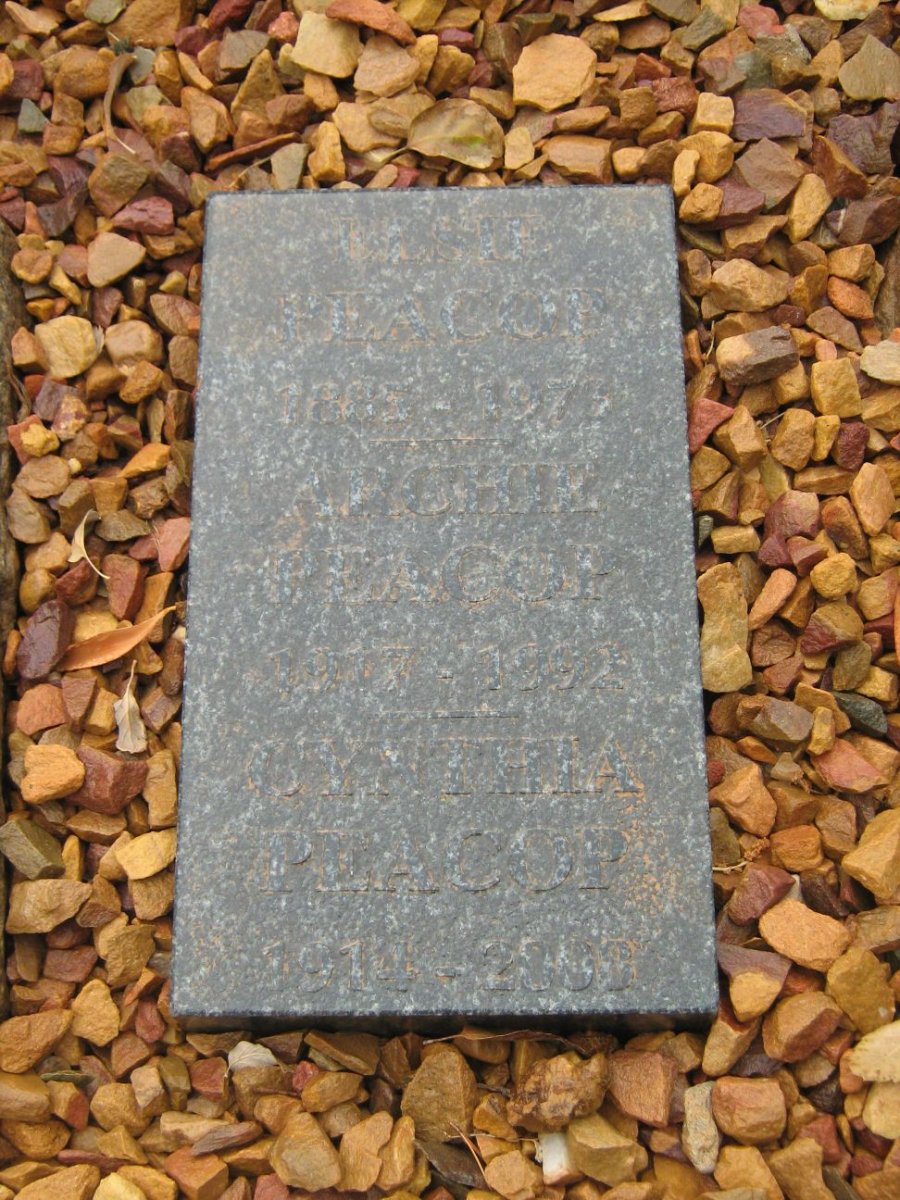 PEACOP Elsie 1885-1973 :: PEACOP Archie 1917-1992 &amp; Cynthia 1914-2008