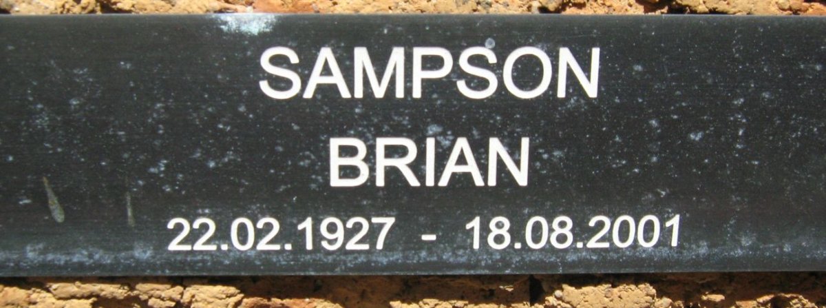 SAMPSON Brian 1927-2001