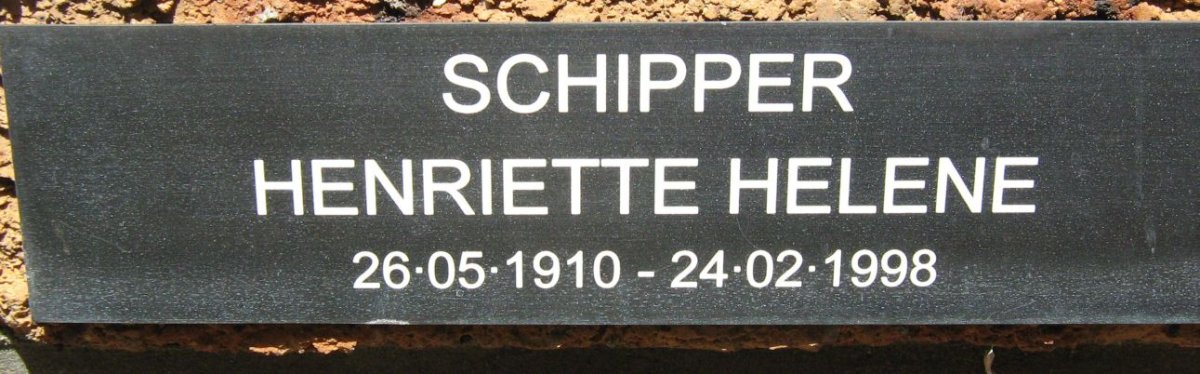 SCHIPPER Henriette Helene 1910-1998