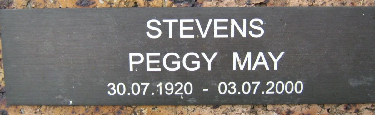 STEVENS Peggy May 1920-2000
