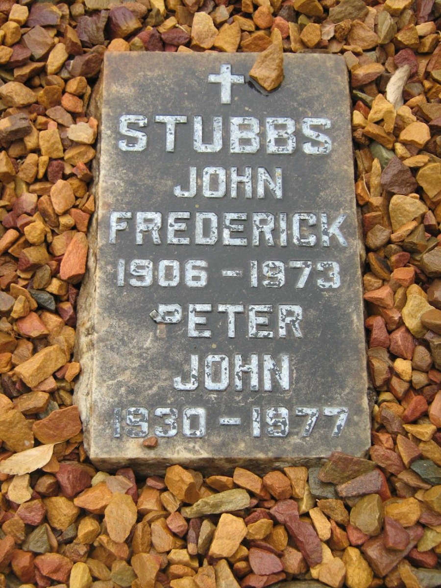 STUBBS John Frederick 1906-1973 :: STUBBS Peter John 1930-1977