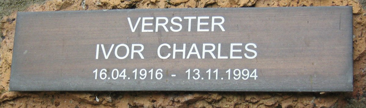 VERSTER Ivor Charles 1916-1994