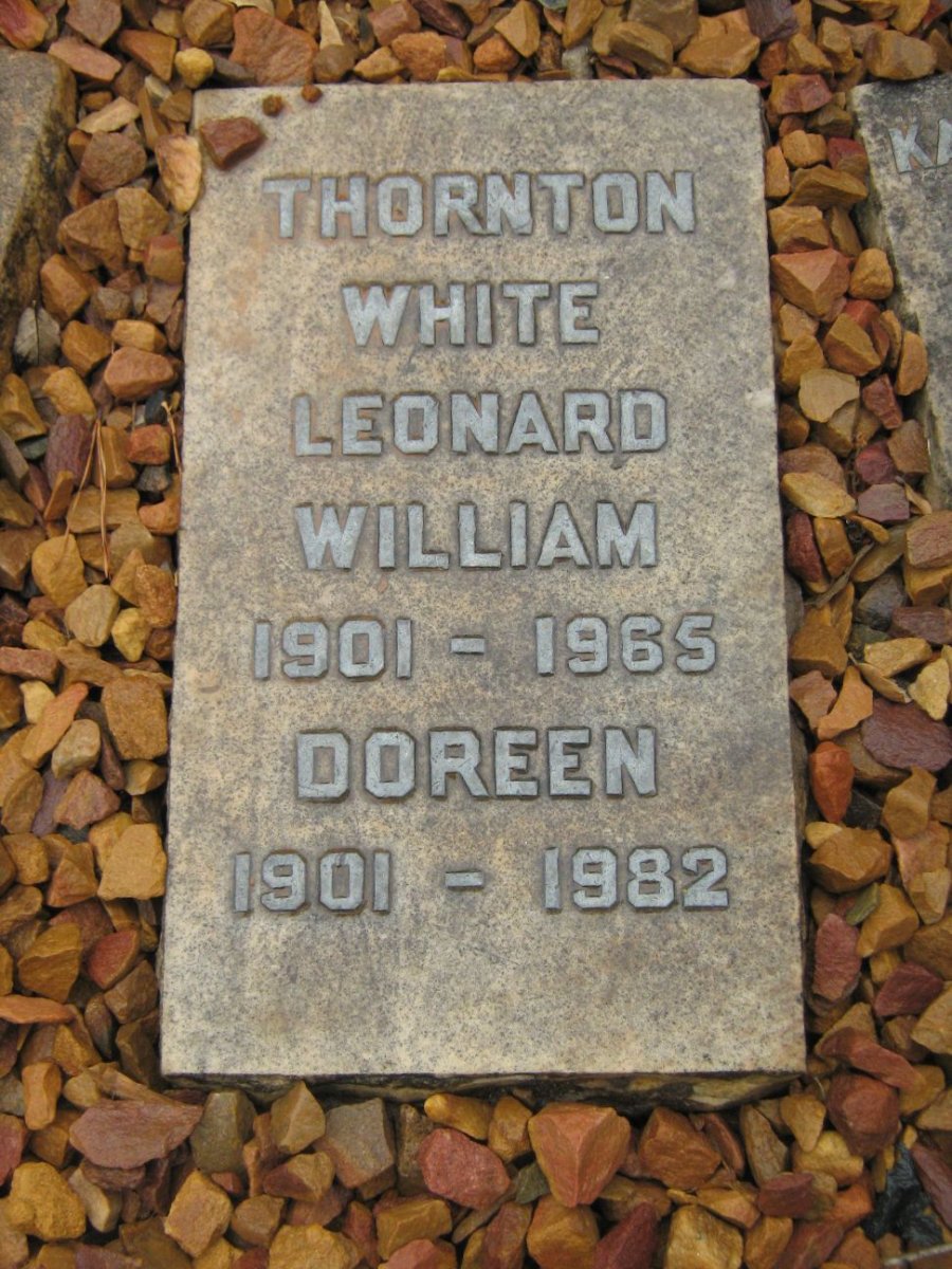WHITE Leonard William, THORNTON 1901-1965 &amp; Doreen 1901-1982