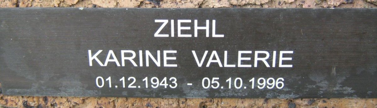 ZIEHL Karine Valerie 1943-1996
