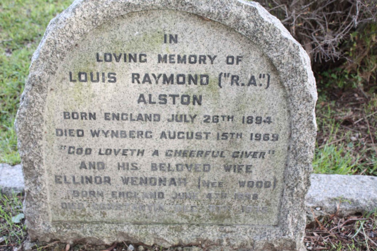 ALSTON Louis Raymond 1894-1969 &amp; Ellinor Wenonah WOOD 1898-?