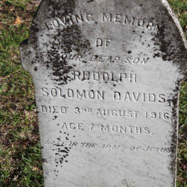 DAVIDS Rudolph Solomon -1916