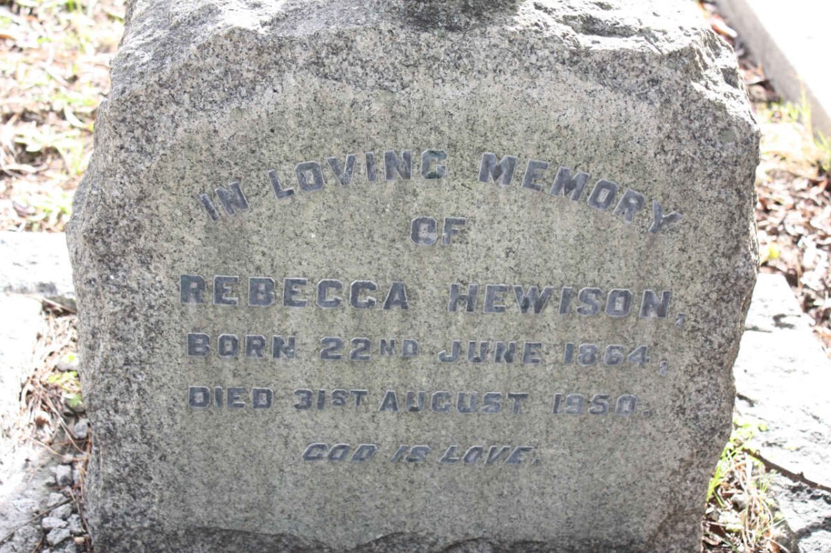 HEWISON Rebecca 1864-1950